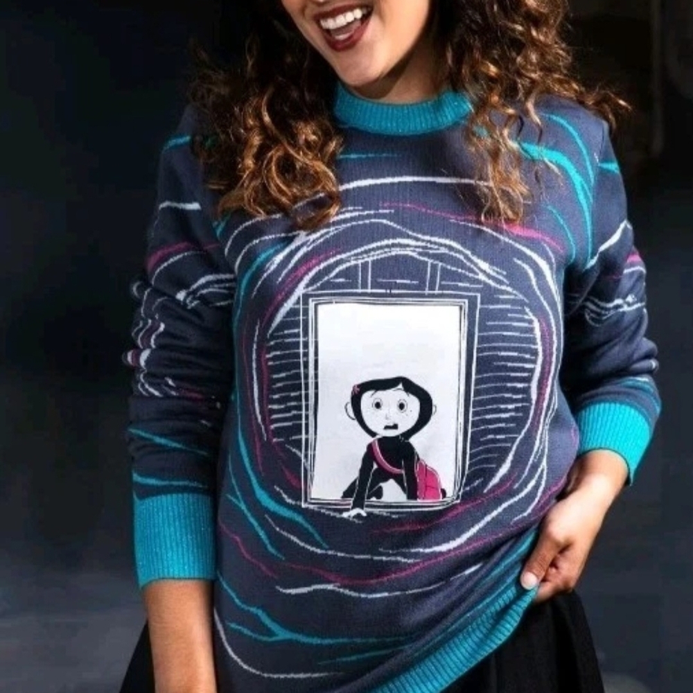Chic Graphic Women's Sweatshirt - Teal and Black